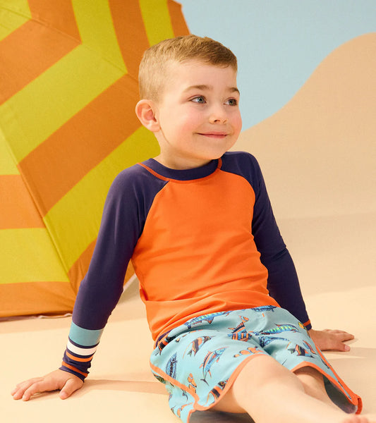 Hatley Carrot Orange | Long Sleeve Rash Guard