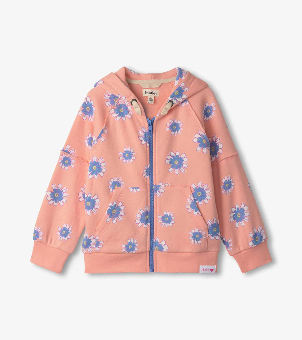 Hatley Doodle Daisy | Raw Edged Hoodie