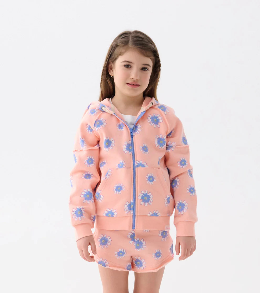 Hatley Doodle Daisy | Raw Edged Hoodie