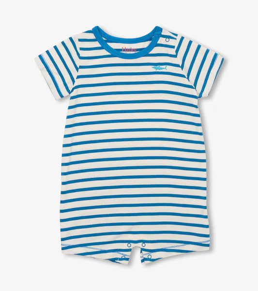 Hatley Shark Stripes | Bamboo Romper
