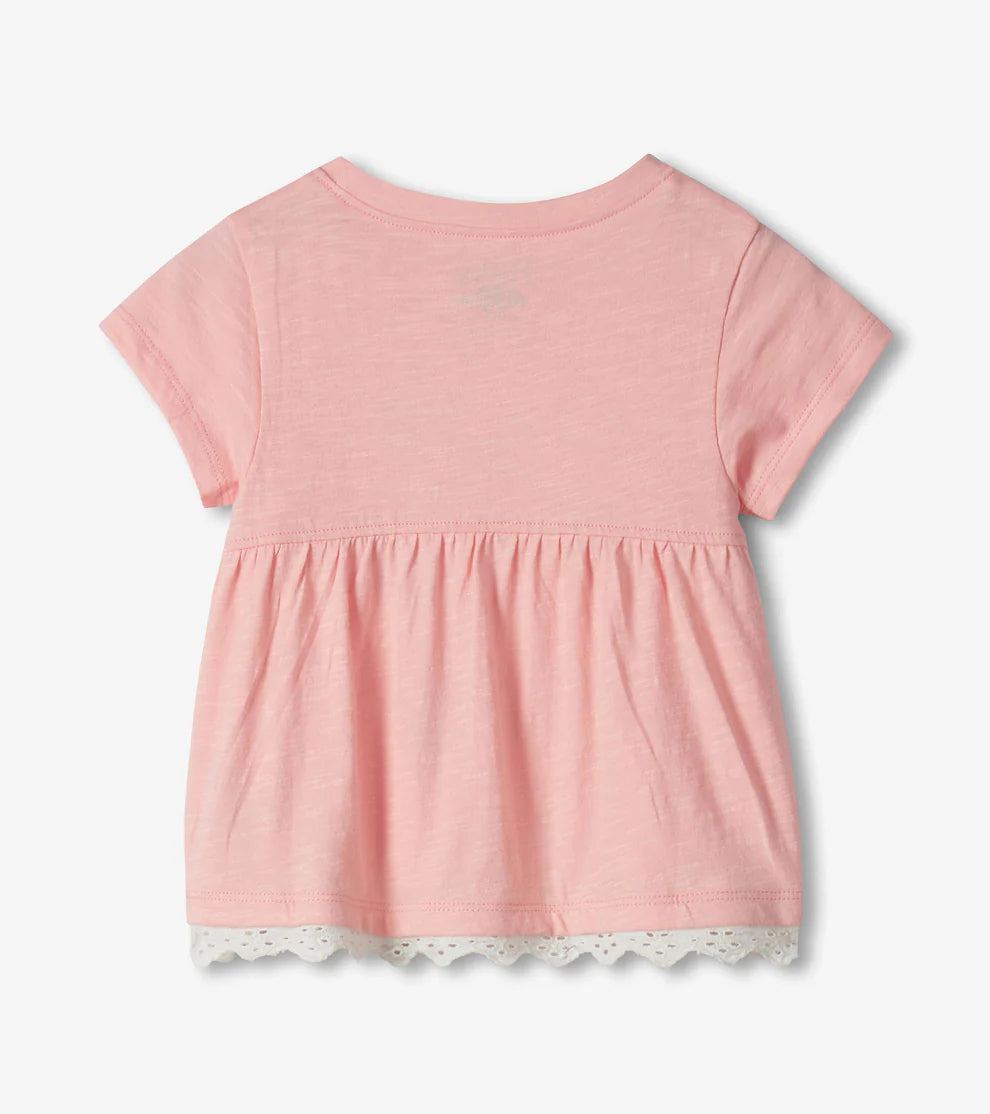 Hatley Blossom | Eyelet Trim Tee and Short Set