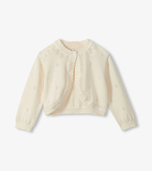 Hatley Cream | Pointelle Knit Cardigan