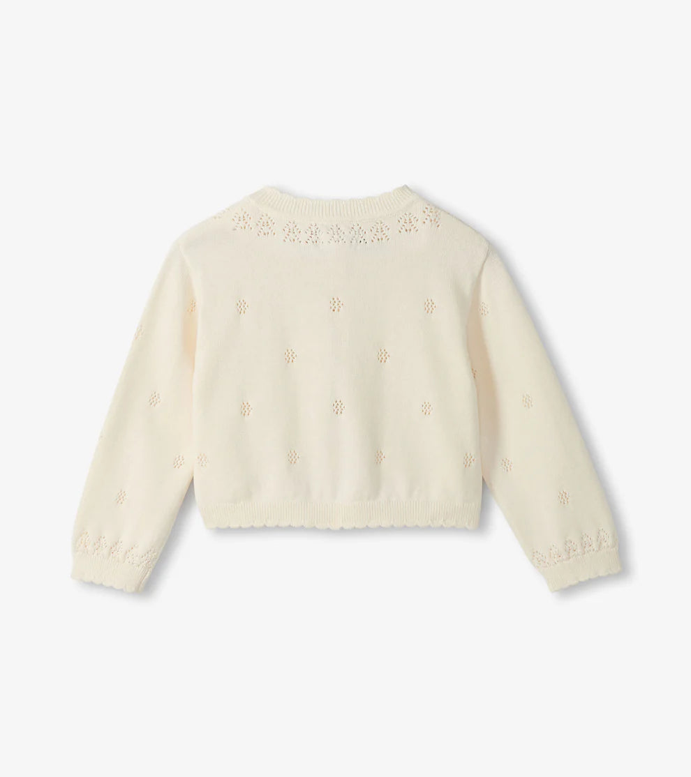 Hatley Cream | Pointelle Knit Cardigan
