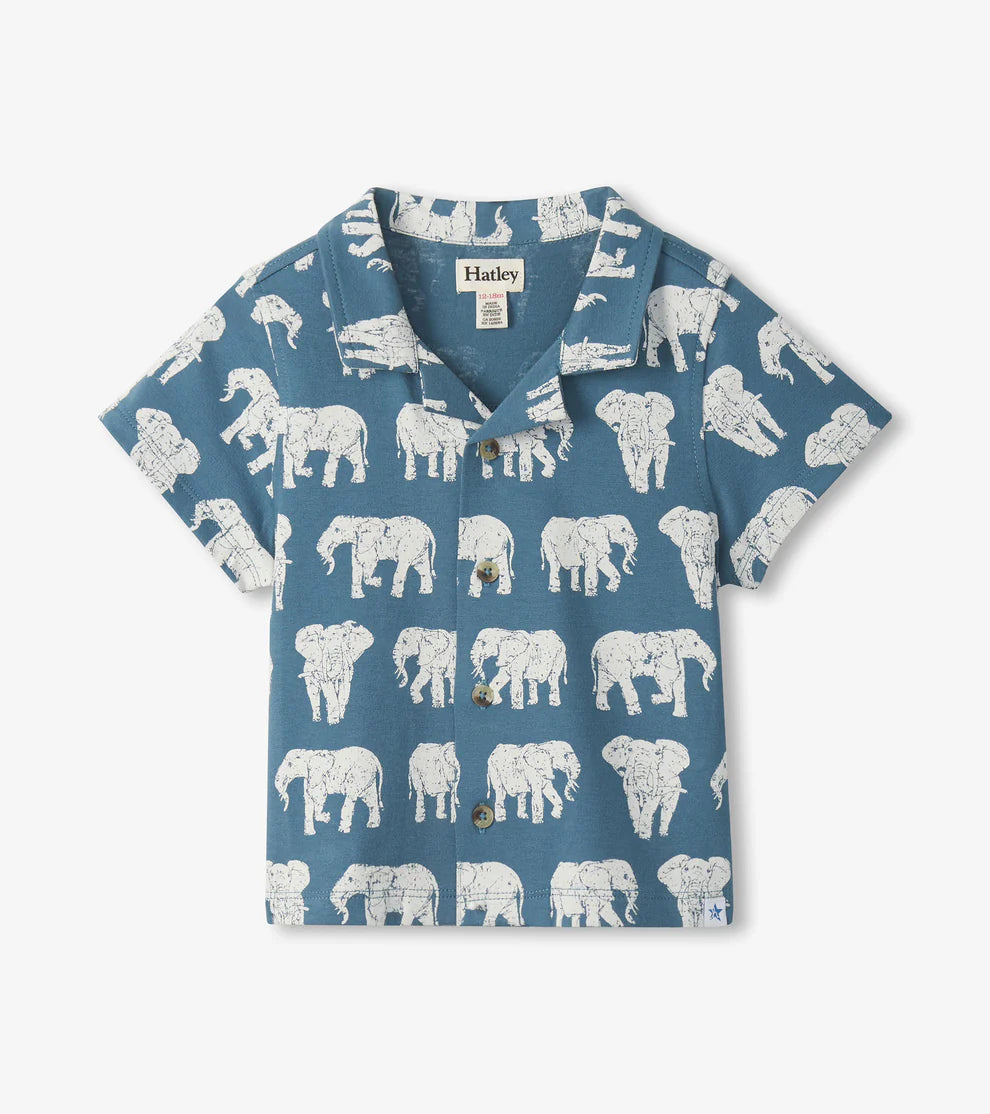 Hatley Elephants | Jersey Button Down