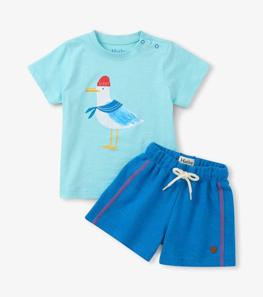 Hatley Charming Seagull | Tee and Short Set