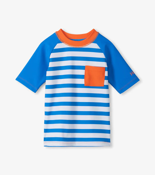 Hatley Daphne Stripes | Short Sleeve Rash Guard