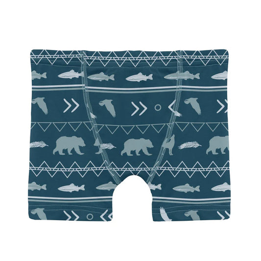 Kickee Peacock Native Tribal Lore | Print Boxer Brief