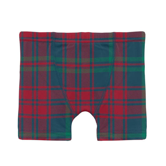 Kickee Peacock Plaid | Print Boxer Brief