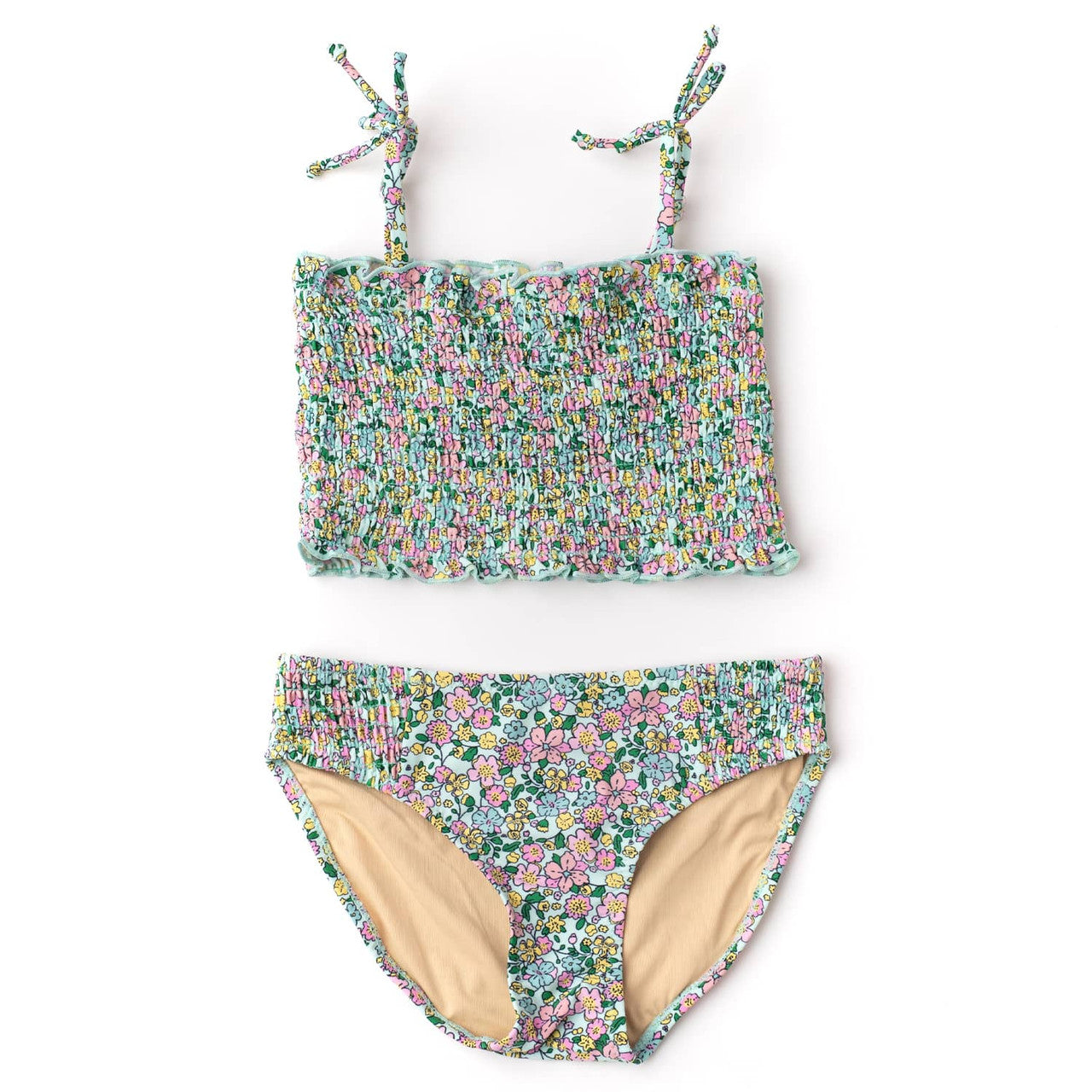 Shade Critters Mint Ditsy Floral | Smocked Bikini Set