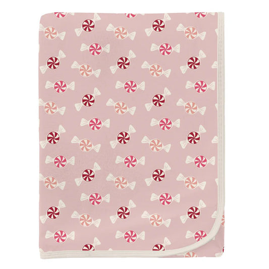 Kickee Baby Rose Peppermints | Print Swaddling Blanket