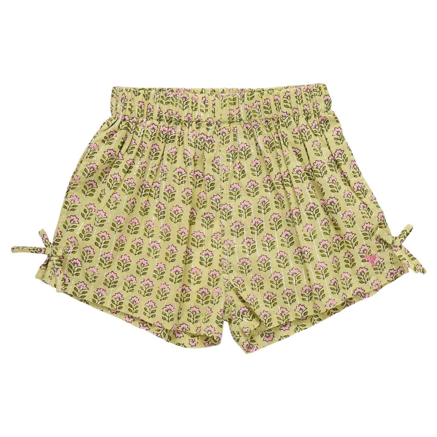 Pink Chicken Green Prairie Block Print | Jules Short