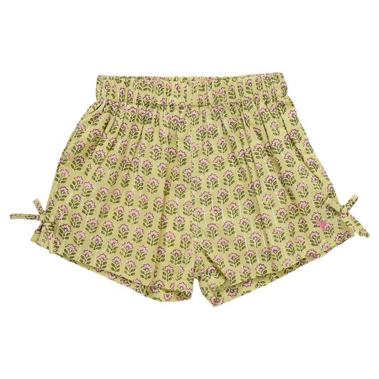 Pink Chicken Green Prairie Block Print | Jules Short