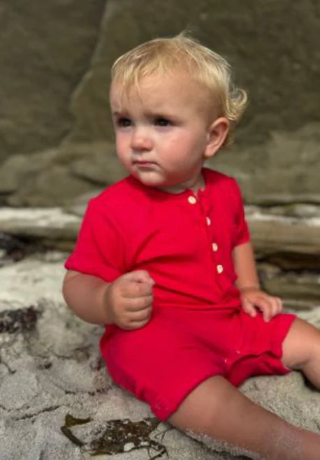 Me & Henry Red | Camborne Romper