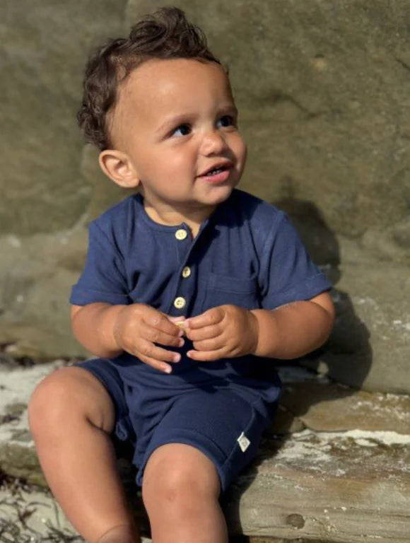 Me & Henry Navy | Camborne Romper
