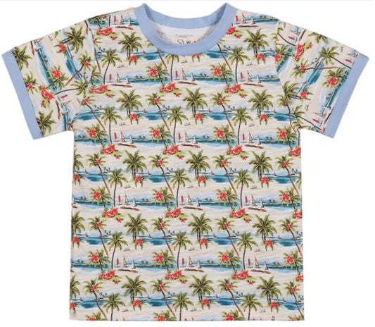 Me & Henry Hawaiian Island | Mousehole All Over Printed Tee