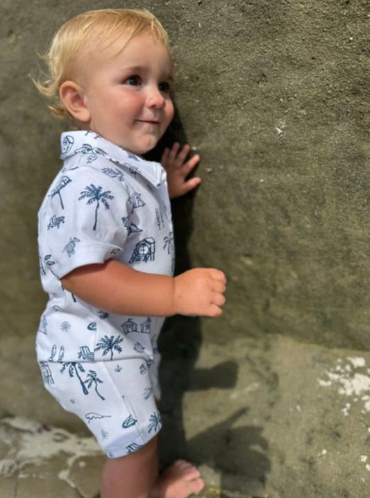 Me & Henry Beach | Drift Printed Romper