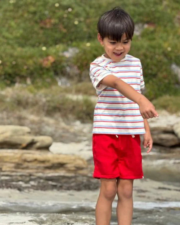 Me & Henry Red, Blue, Cream | Marine Tee