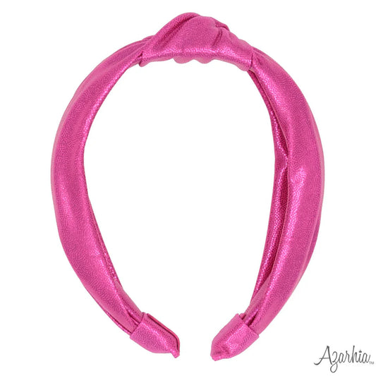 Azarhia Hot Pink | Shimmer Top Knot Headband