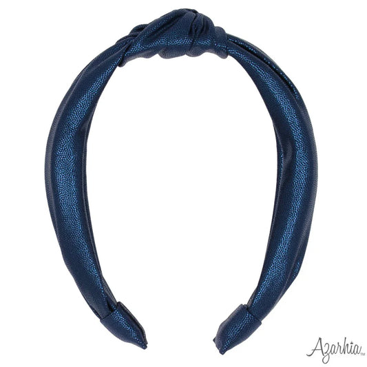 Azarhia Navy | Shimmer Top Knot Headband