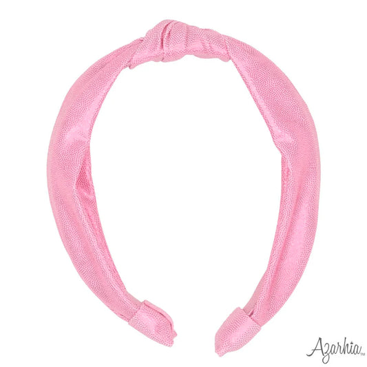 Azarhia Pink | Shimmer Top Knot Headband