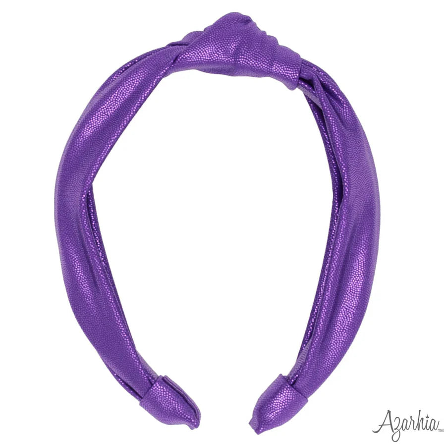 Azarhia Purple | Shimmer Top Knot Headband