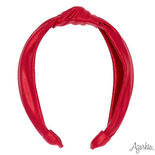 Azarhia Red | Shimmer Top Knot Headband
