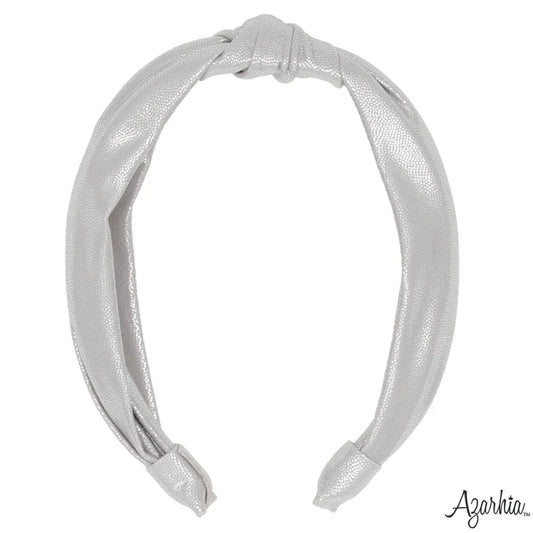 Azarhia Silver | Shimmer Top Knot Headband