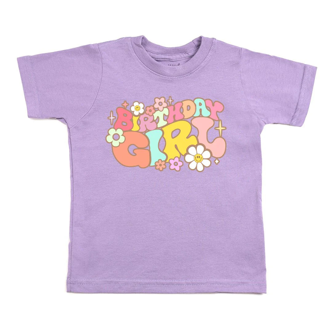 Sweet Wink Lavender | Groovy Birthday Girl Tee