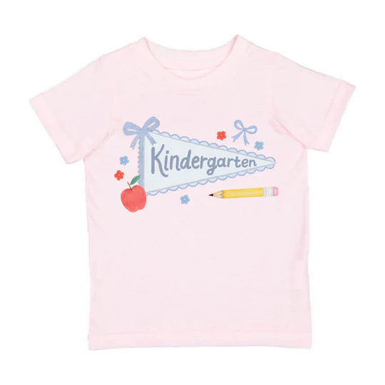 Sweet Wink Ballet Pink | Kindergarten Pennant Short Sleeve T-Shirt