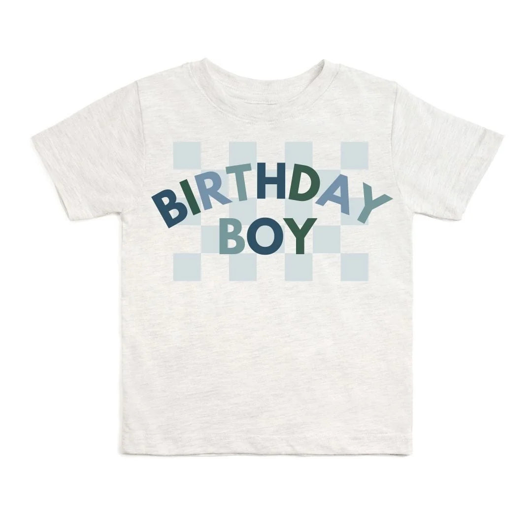 Sweet Wink Ash | Birthday Boy Checker Short Sleeve T-Shirt