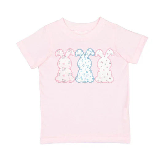 Sweet Wink Ballet Pink | Floral Bunny Patch Easter Short Sleeve T-Shirt