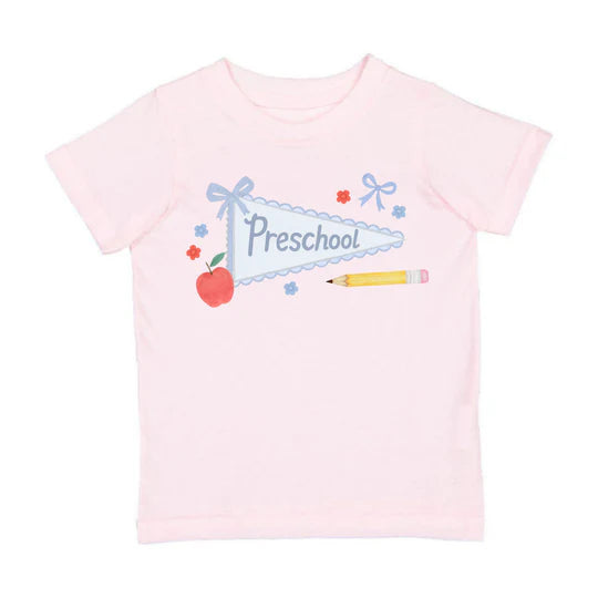 Sweet Wink Ballet Pink | Preschool Pennant Short Sleeve T-Shirt