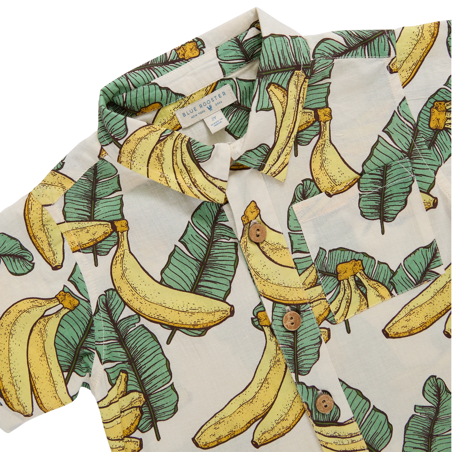 Pink Chicken X Blue Rooster Banana Leaves | Jack Shirt