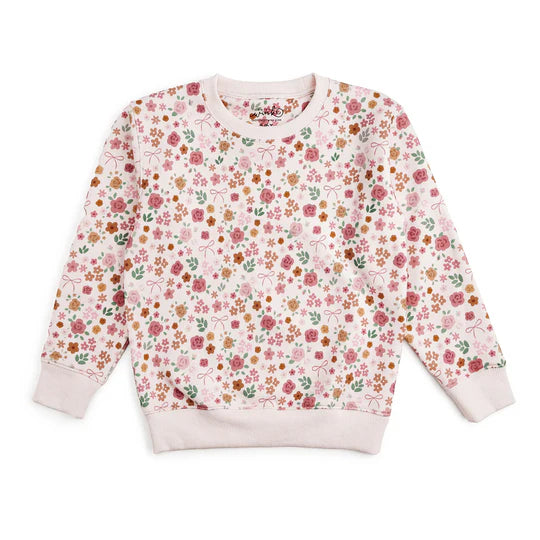 Sweet Wink Berry | Floral Sweatshirt