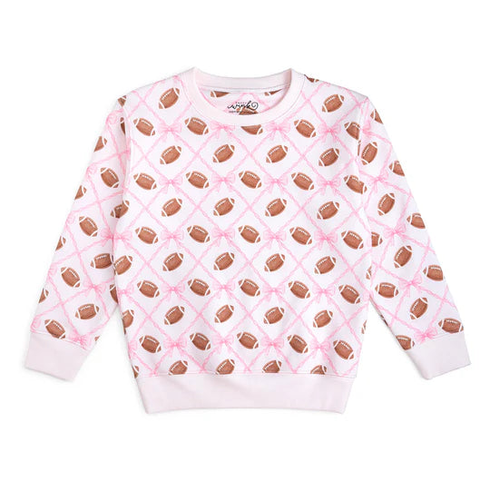 Sweet Wink Ballet Pink | Football Trellis Sweatshirt