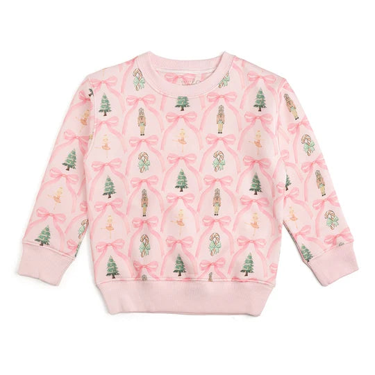 Sweet Wink Ballet Pink | Nutcracker Trellis Christmas Sweatshirt
