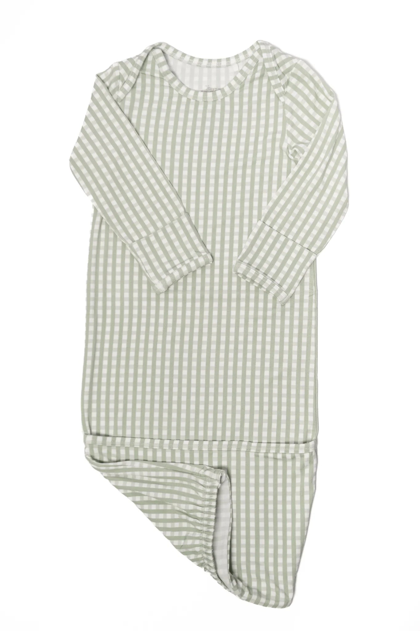 Uptown Baby Sage | Gingham Gown