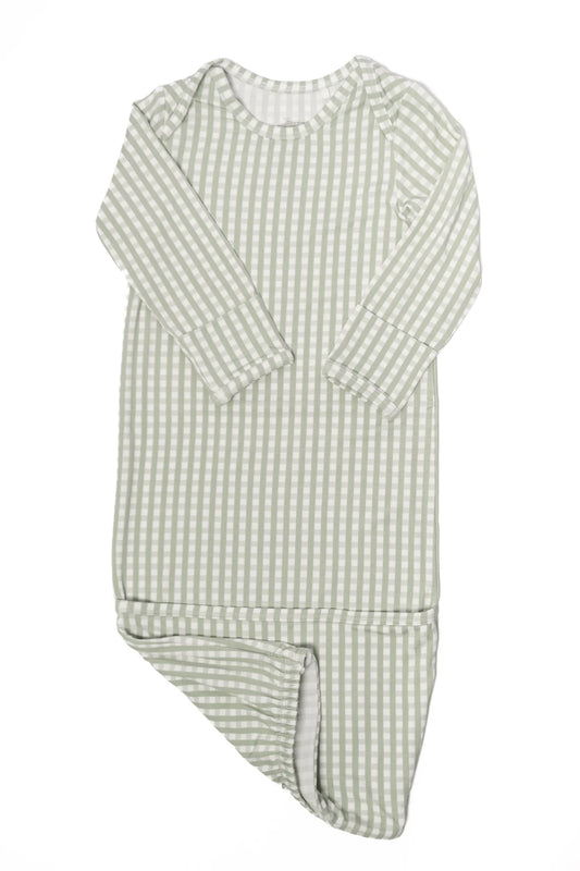 Uptown Baby Sage | Gingham Gown