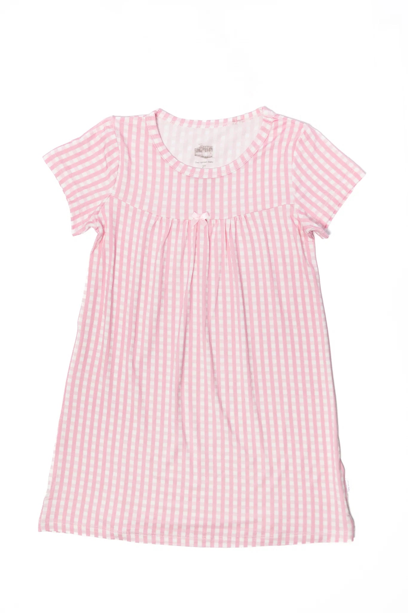 Uptown Baby Pink | Gingham Bamboo Dress