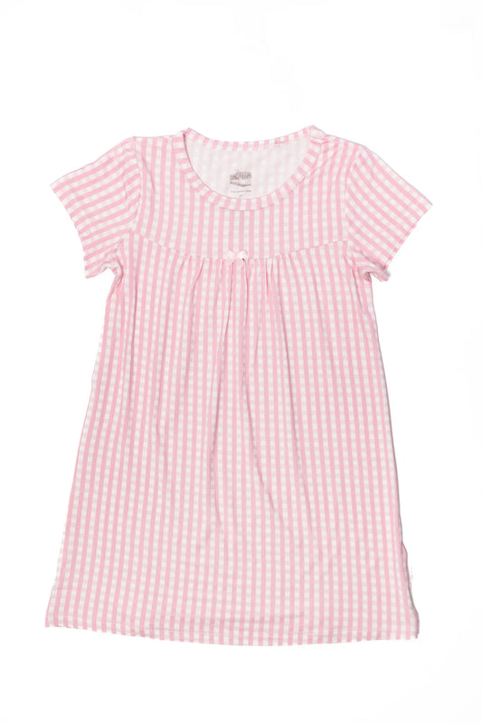 Uptown Baby Pink | Gingham Bamboo Dress
