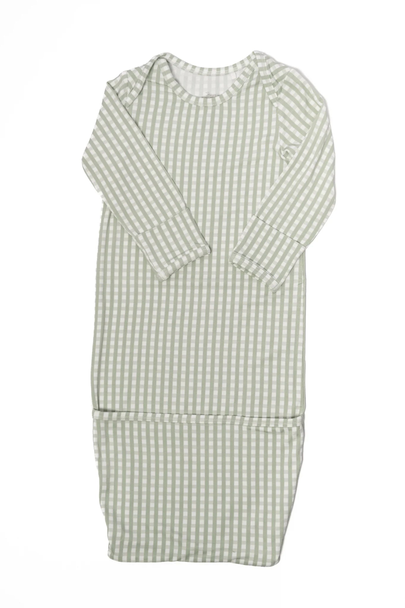 Uptown Baby Sage | Gingham Gown