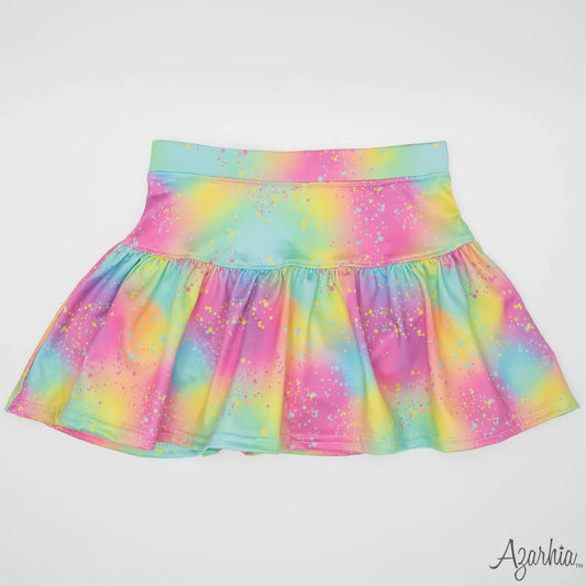 Azarhia Tie Dye Glow | Print Gathered Skort