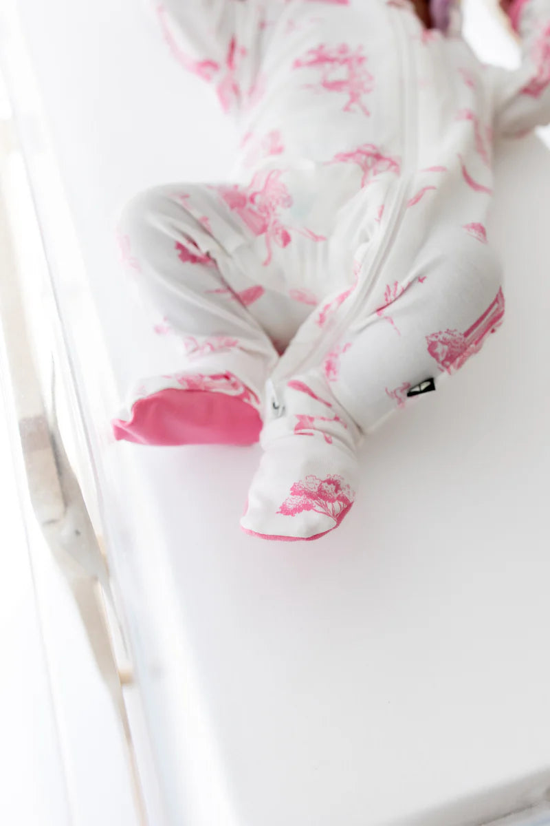 Kyte Baby Toile Ballet | Zippered Footie