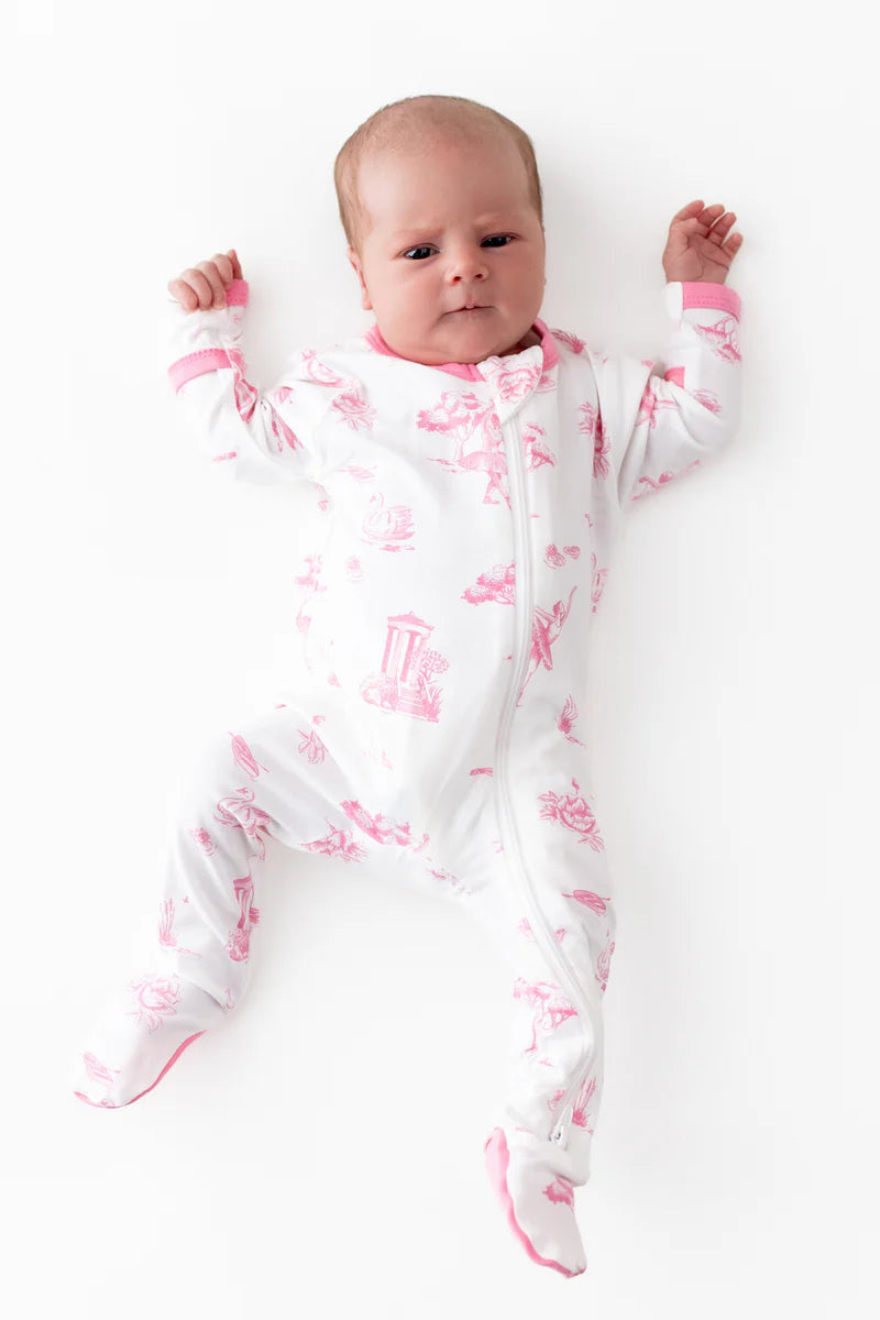 Kyte Baby Toile Ballet | Zippered Footie