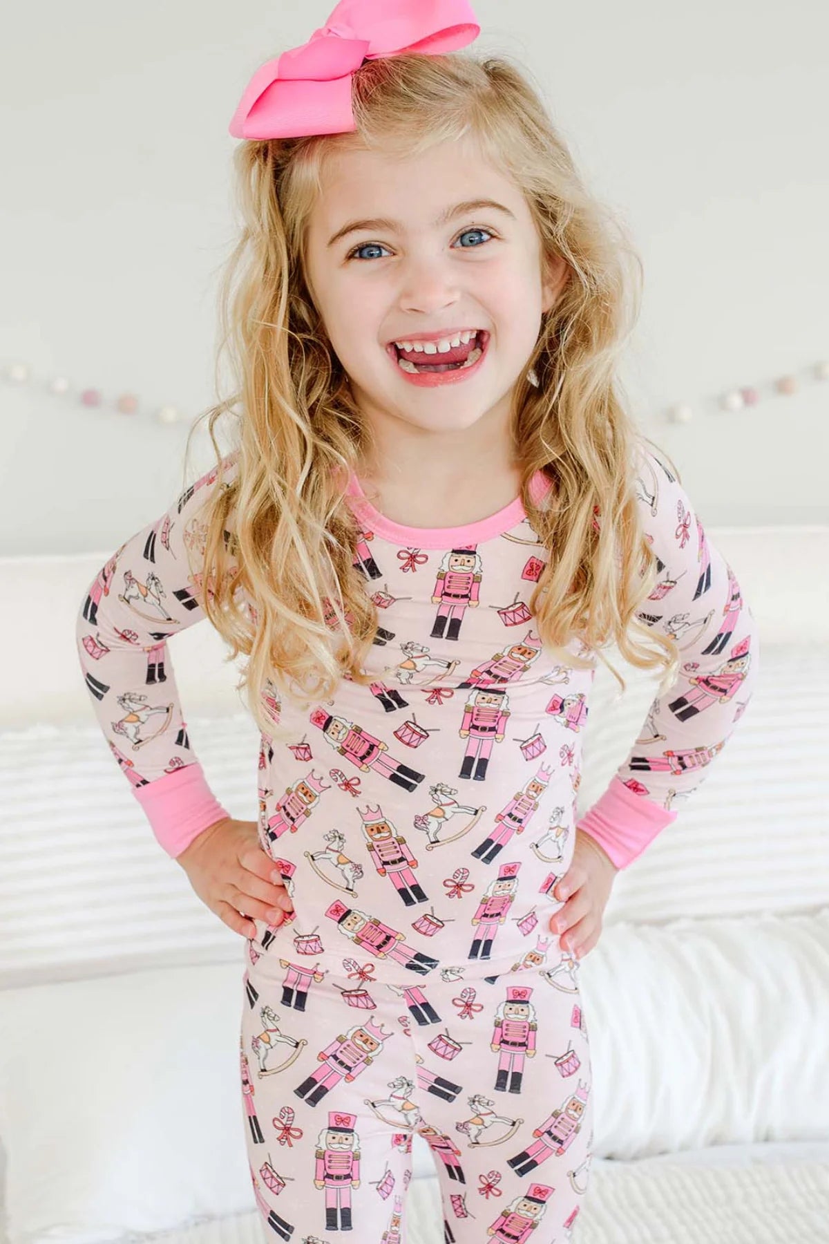 Caden Lane Pink | Toy Soldier Two-Piece Bamboo PJ Set