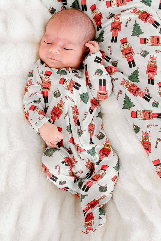 Caden Lane Green | Toy Soldier Zipper Footie