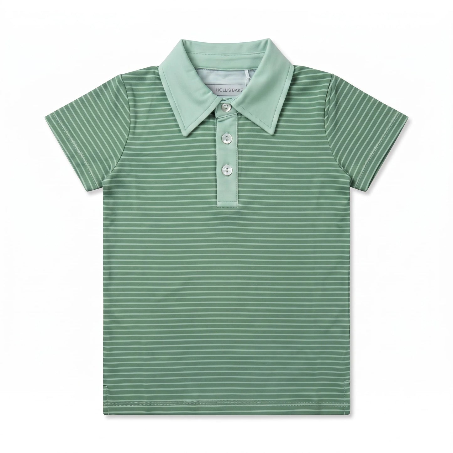 Hollis Baker Green Stripe | Trey Polo