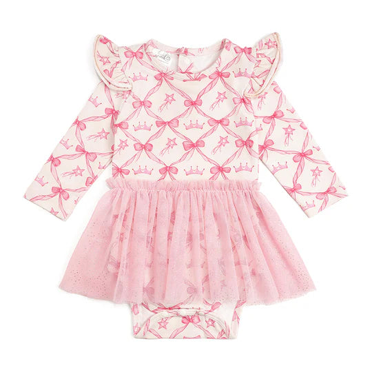 Sweet Wink Soft Pink | Princess Coquette Long Sleeve Tutu Bodysuit