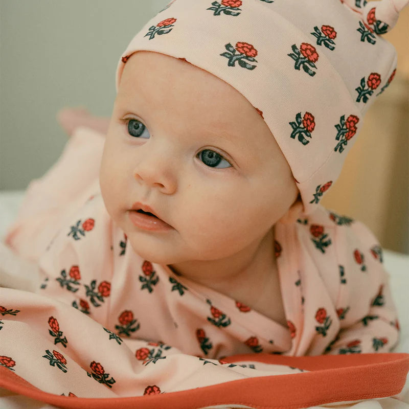 Pink Chicken Light Pink Tiny Flower Block | Nesting Box Baby Take Home Set