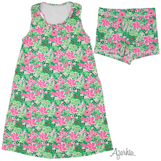 Azarhia Botanical Flowers | Izzy Tennis Dress & Shorts Set